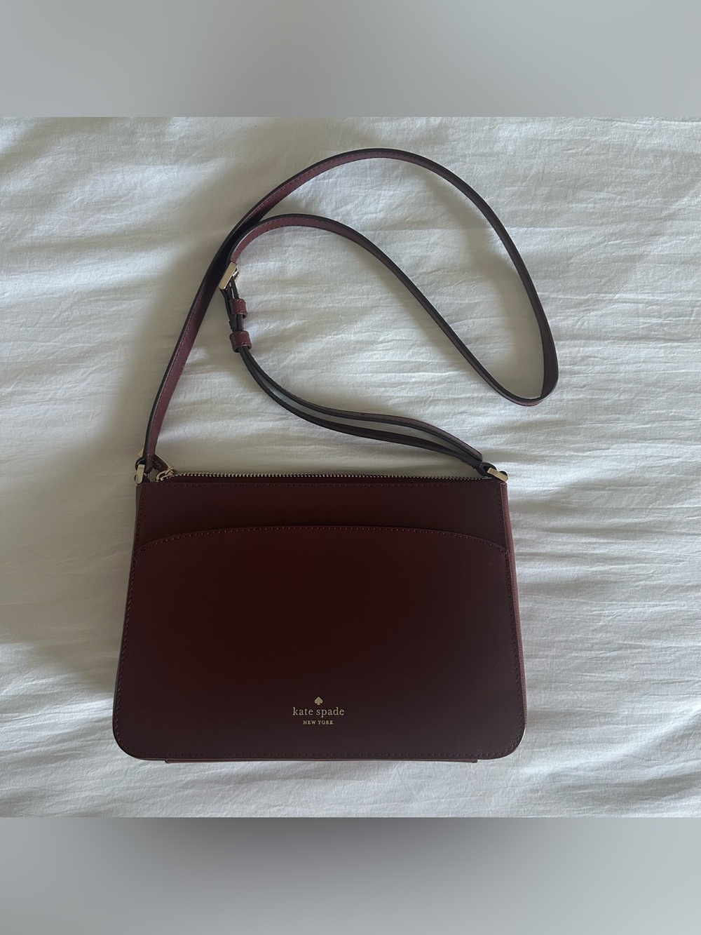 Beautiful Kate Spade Purse S338 Burgundy Wine Merlot Deep Berry